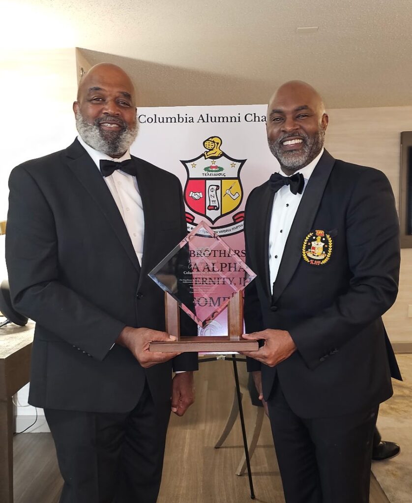 Columbia (SC) Alumni Chapter brothers accepting the 2025 Southeastern Province Chapter of the Year award